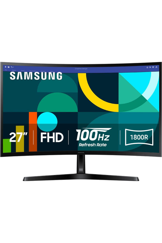 Samsung 27" Essential S3 (S36GD) Series FHD 1800R Curved Computer Monitor