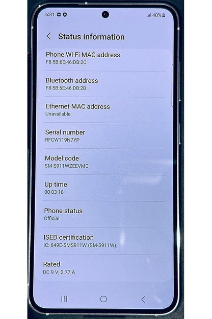 Samsung Galaxy S23 5G Factory Unlocked 128GB - Phantom Black