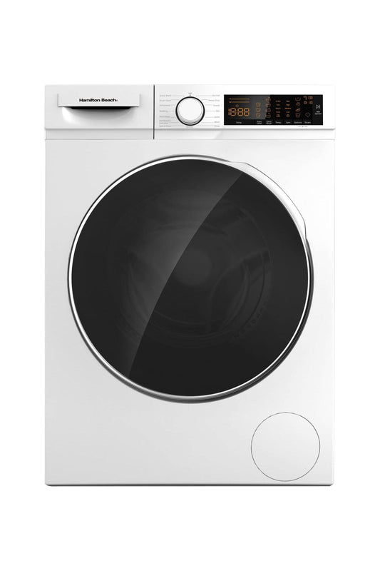 Hamilton Beach HBFW3205 Fullsize Washer-LED Digital Display Panel-5 Wash Cycles-Front Load Design-2.2 cu ft, 24 inch Wide, White