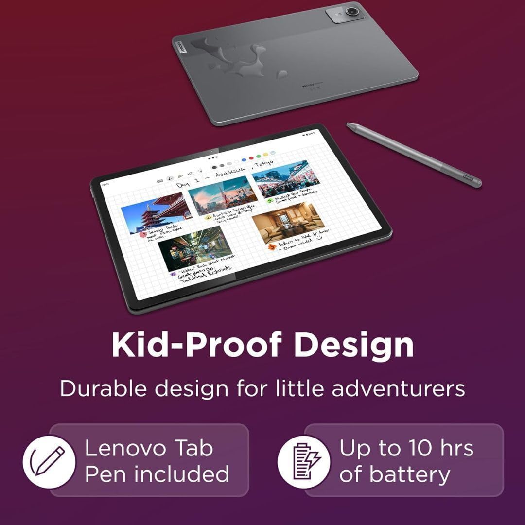 Lenovo Tab M11, 11” Display, MediaTek Helio G88 Octa-Core, 4GB RAM, 64GB SSD, Comes with Pen, Luna Grey