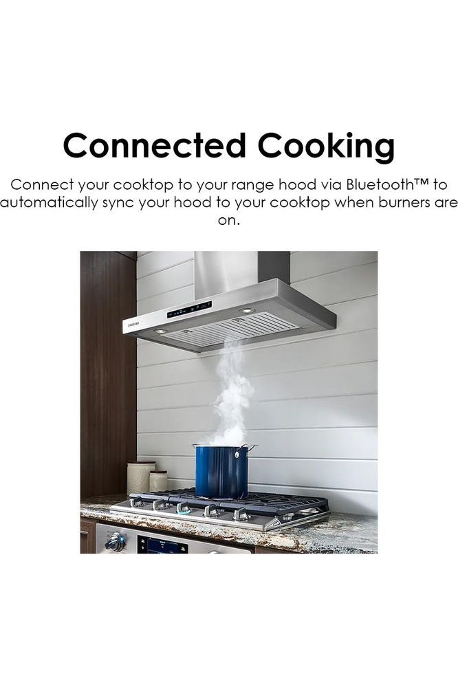 SAMSUNG 30" Built In Smart Gas Cooktop with 22k BTU Dual Power Burner