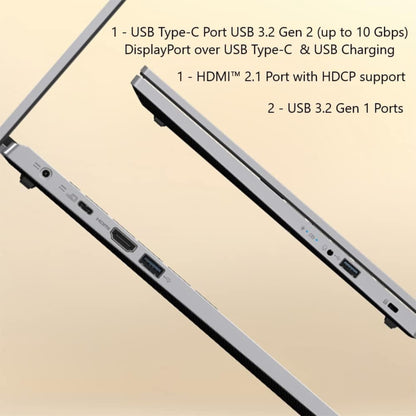 acer Aspire Premium Slim Laptop - 15.6" Full HD IPS 1080P Display - AMD Ryzen 3 7330U Quad-Core Processor - 16GB RAM - 512GB NVMe SSD