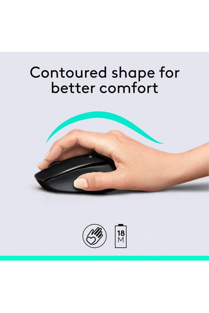 Logitech MK345 Wireless Keyboard and Mouse Combo with Palm Rest, 2.4 GHz USB Receiver