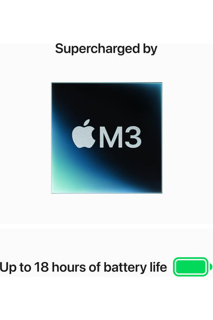 Apple 2024 MacBook Air with M3 chip, 13-inch, 16GB Ram, 256GB SSD Midnight