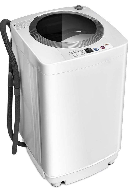 Giantex Portable Washing Machine, Full Automatic Washer and Dryer Combo, with Built-in Pump Drain 8 LBS Capacity Compact Laundry Washer Spin Dryer for Apartment RV Dorm