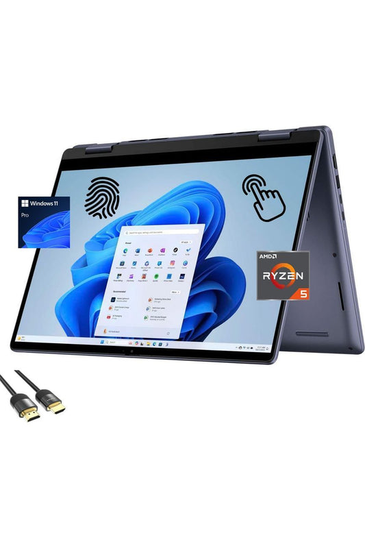 Dell Inspiron 14 2-in-1 Laptop, 14" FHD TouchScreen Display, AMD Ryzen 5-8640HS(Up to 4.9Hz), 16GB DDR5, 1TB PCIe SSD