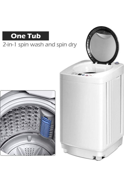 Giantex Portable Washing Machine, Full Automatic Washer and Dryer Combo, with Built-in Pump Drain 8 LBS Capacity Compact Laundry Washer Spin Dryer for Apartment RV Dorm