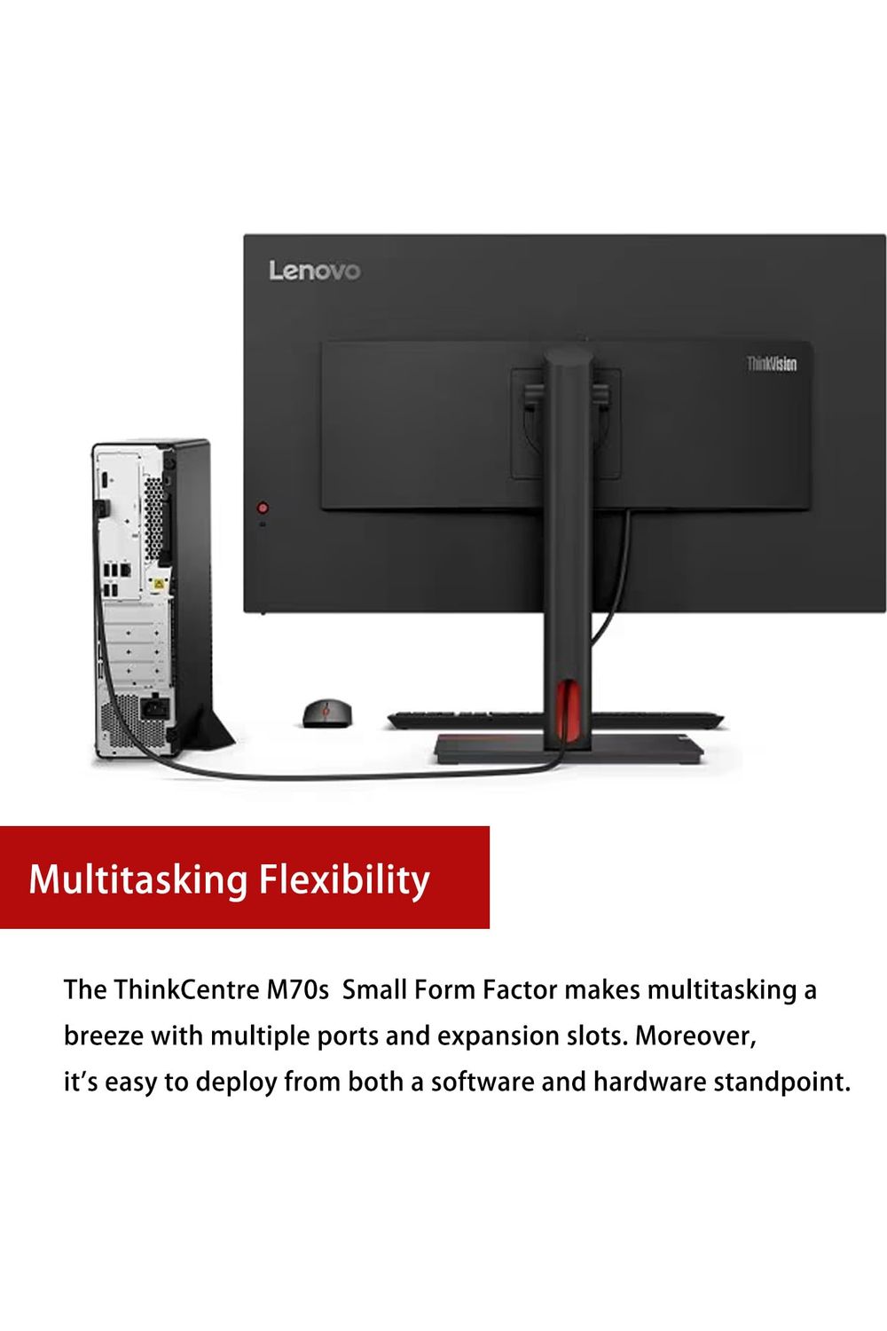 Lenovo ThinkCentre M70s SFF Small Business Desktop | 14th Gen Intel 20-Core i7-14700 | 32GB DDR5 | 1TB SSD | Bundle with ADATA 512GB External SSD