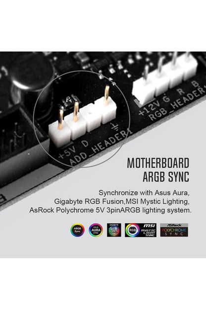 ID-COOLING SE-214-XT ARGB White CPU Cooler 4 Heatpipes CPU Air Cooler ARGB Light Sync with Motherboard(5V 3-PIN Connector) CPU Fan for Intel/AMD, LGA 1700 Compatible for Desktop