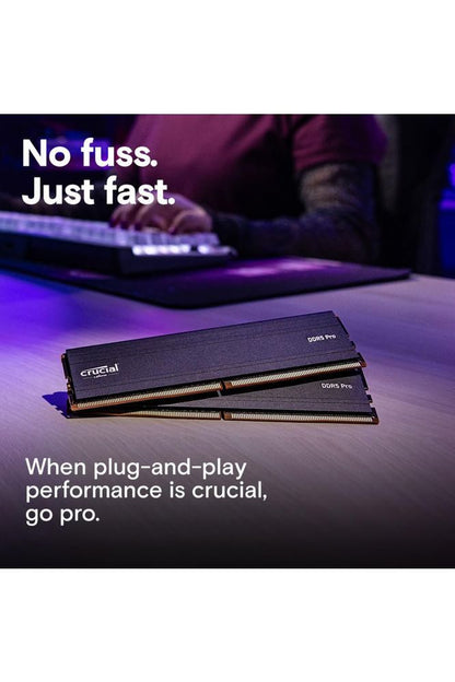 Crucial Pro 64GB DDR5 RAM Kit (2x32GB), 5600MHz (or 5200MHz or 4800MHz) Desktop Memory