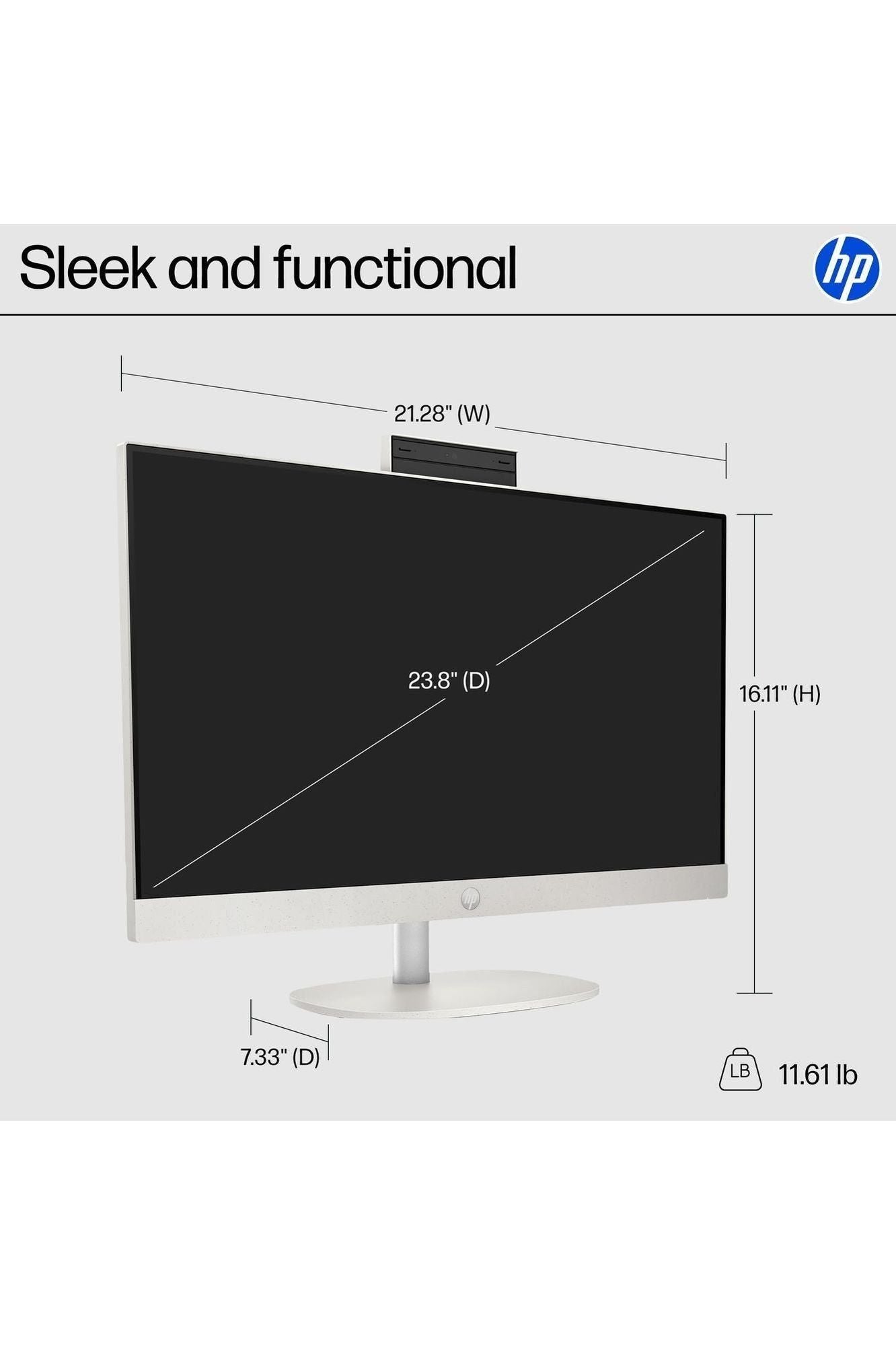 HP 23.8 inch All-in-One Desktop Intel Core i5-1334U, 16 GB RAM, 512 GB SSD