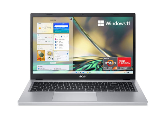 Acer Aspire 3 A315-24P-R7VH Slim Laptop | 15.6" Full HD | AMD Ryzen 3 7320U Quad-Core | AMD Radeon Graphics | 8GB LPDDR5 | 128GB NVMe SSD |