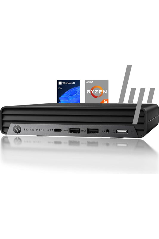 HP 2025 Elite 805 Mini PC Desktop Computer, AMD Ryzen 5 (Beat i7-11700T), Ultra-Quiet Design, 32GB RAM, 1TB PCIe SSD