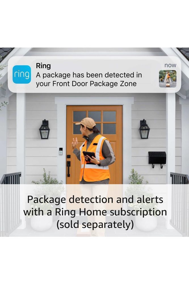 Ring Battery Doorbell, Head-to-Toe Video, Live View with Two-Way Talk, and Motion Detection & Alerts