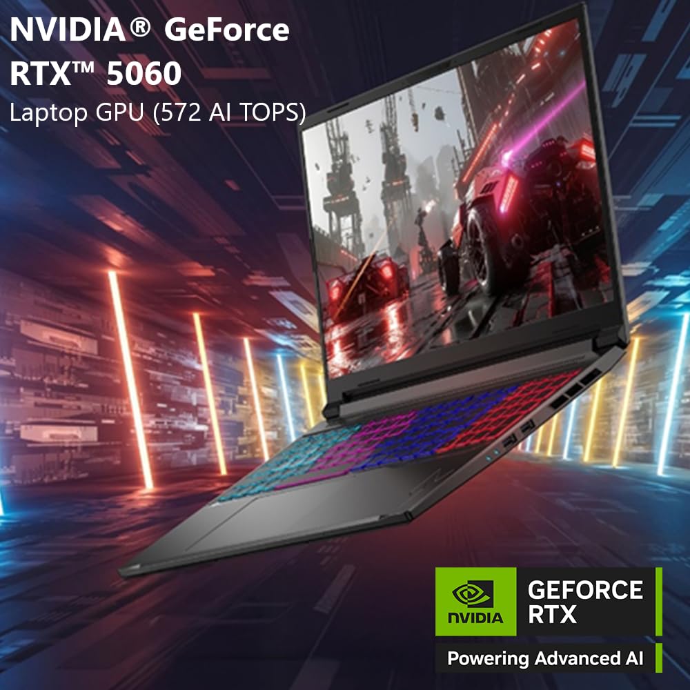 Acer Nitro V 16S AI Gaming Laptop | AMD Ryzen 7 260 Processor | NVIDIA GeForce RTX 5060 Laptop GPU (572 AI Tops) | 16" WUXGA IPS 180Hz Display | 32GB DDR5 | 1TB Gen 4 SSD |