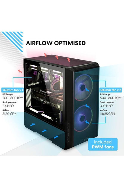 LIAN LI LANCOOL 216 E-ATX PC Case, Airflow Focus RGB Gaming Computer Case