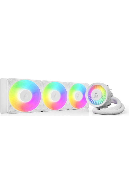 ARCTIC Liquid Freezer III Pro 360 A-RGB (White) - AIO CPU Cooler, 3 x 120 mm Water Cooling, 38 mm Radiator, PWM Pump, VRM Fan, AMD AM5/AM4, Intel LGA1851/1700 Contact Frame - White