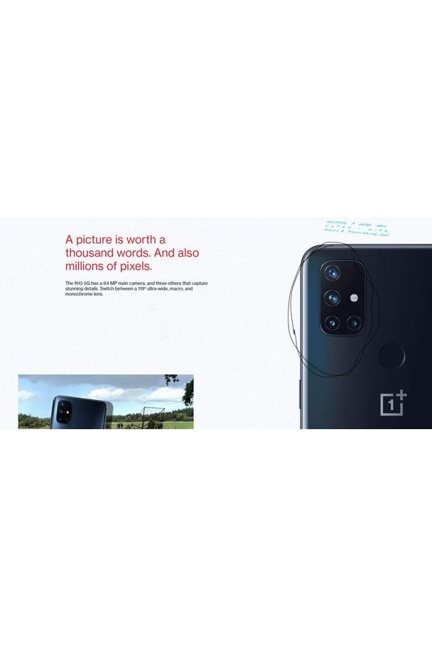 OnePlus Nord N10 5G, 6GB RAM + 128GB storage, Unlocked, Midnight Ice