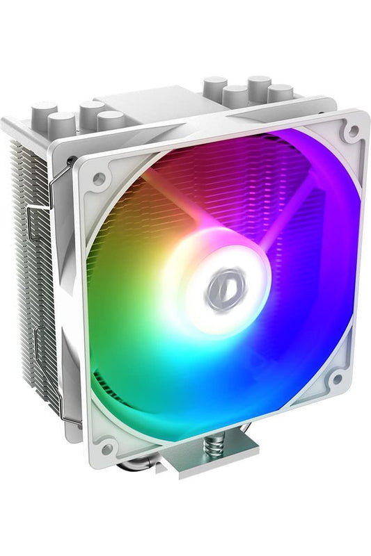 ID-COOLING SE-214-XT ARGB White CPU Cooler 4 Heatpipes CPU Air Cooler ARGB Light Sync with Motherboard(5V 3-PIN Connector) CPU Fan for Intel/AMD, LGA 1700 Compatible for Desktop