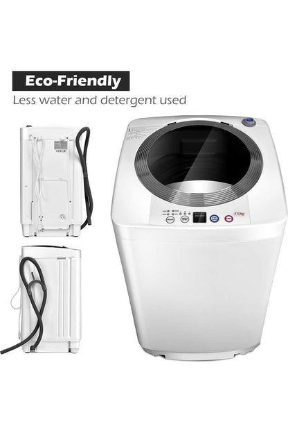 Giantex Portable Washing Machine, Full Automatic Washer and Dryer Combo, with Built-in Pump Drain 8 LBS Capacity Compact Laundry Washer Spin Dryer for Apartment RV Dorm