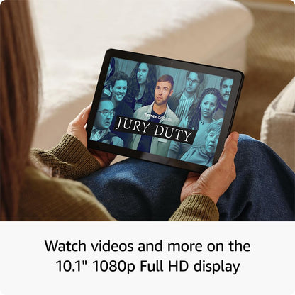Amazon Fire HD 10 tablet, 10.1" vibrant Full HD screen, octa-core processor, 3 GB RAM, 32 GB, Black