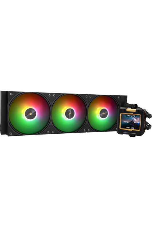 Thermalright FW360 Black ARGB CPU AIO Cooler,PC 360 Specification Water Cooler System,IPS LCD Screen with 320x240 Resolution,for AM5&Intel LGA1700/1851,CPU Cooler Comes with 2.4-inch LCD Display