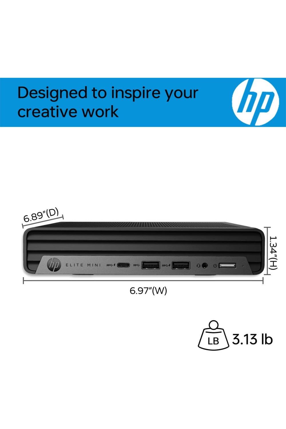 HP 2025 Elite 805 Mini PC Desktop Computer, AMD Ryzen 5 (Beat i7-11700T), Ultra-Quiet Design, 32GB RAM, 1TB PCIe SSD