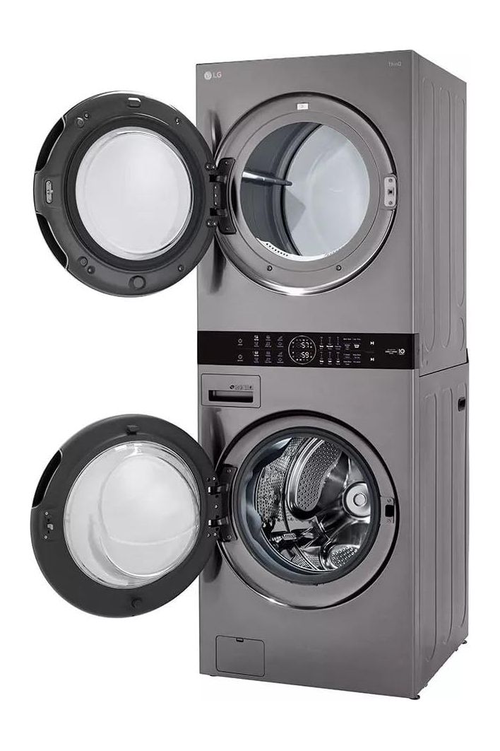 Single Unit Front Load LG WashTower™ with Center Control™ 4.5 cu. ft. Washer and 7.4 cu. ft. Electric Dryer