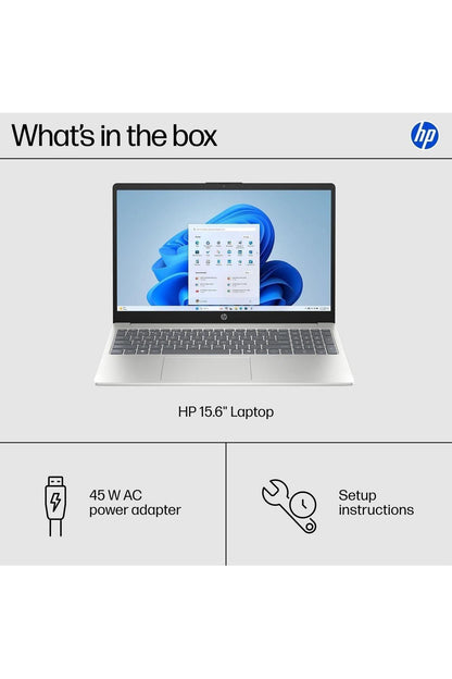 HP 15.6 inch Laptop, HD Touchscreen Display, AMD Ryzen 3 7320U, 8 GB RAM, 128 GB SSD, AMD Radeon Graphics