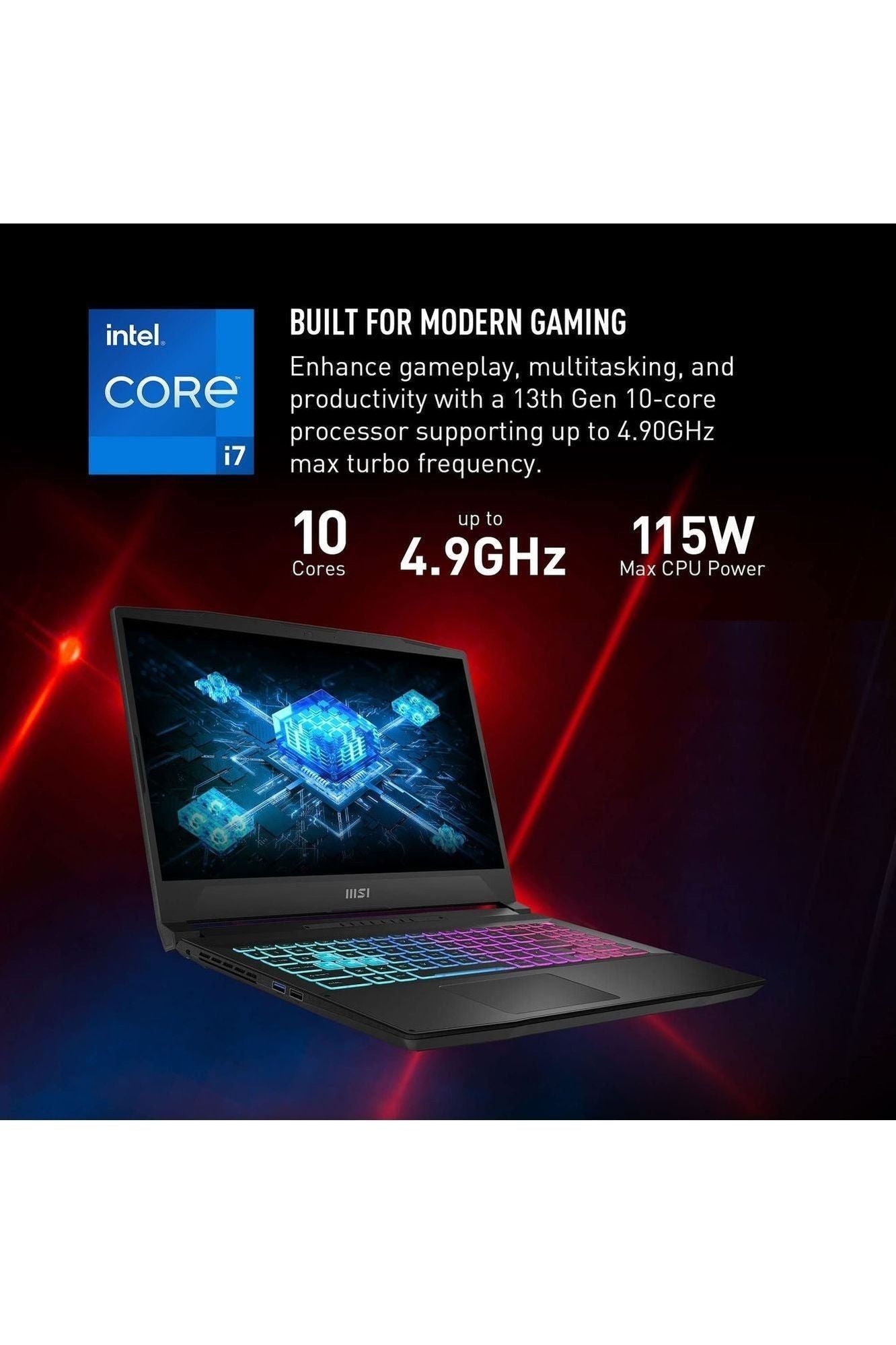 MSI Katana 15 15.6” 165Hz QHD Gaming Laptop: Intel Core i7-13620H, NVIDIA Geforce RTX 4070, 16GB DDR5, 1TB NVMe SSD