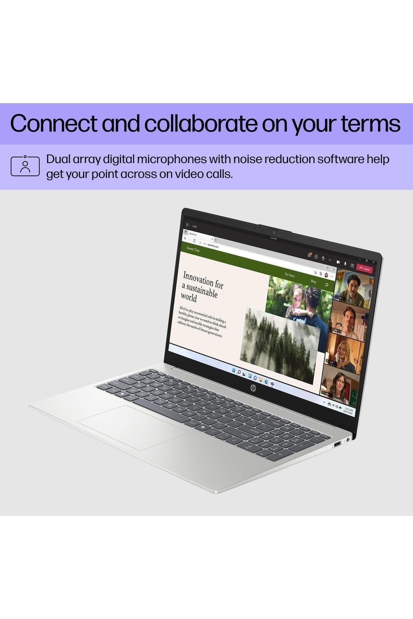 HP 15.6 inch Laptop, HD Touchscreen Display, AMD Ryzen 3 7320U, 8 GB RAM, 128 GB SSD, AMD Radeon Graphics