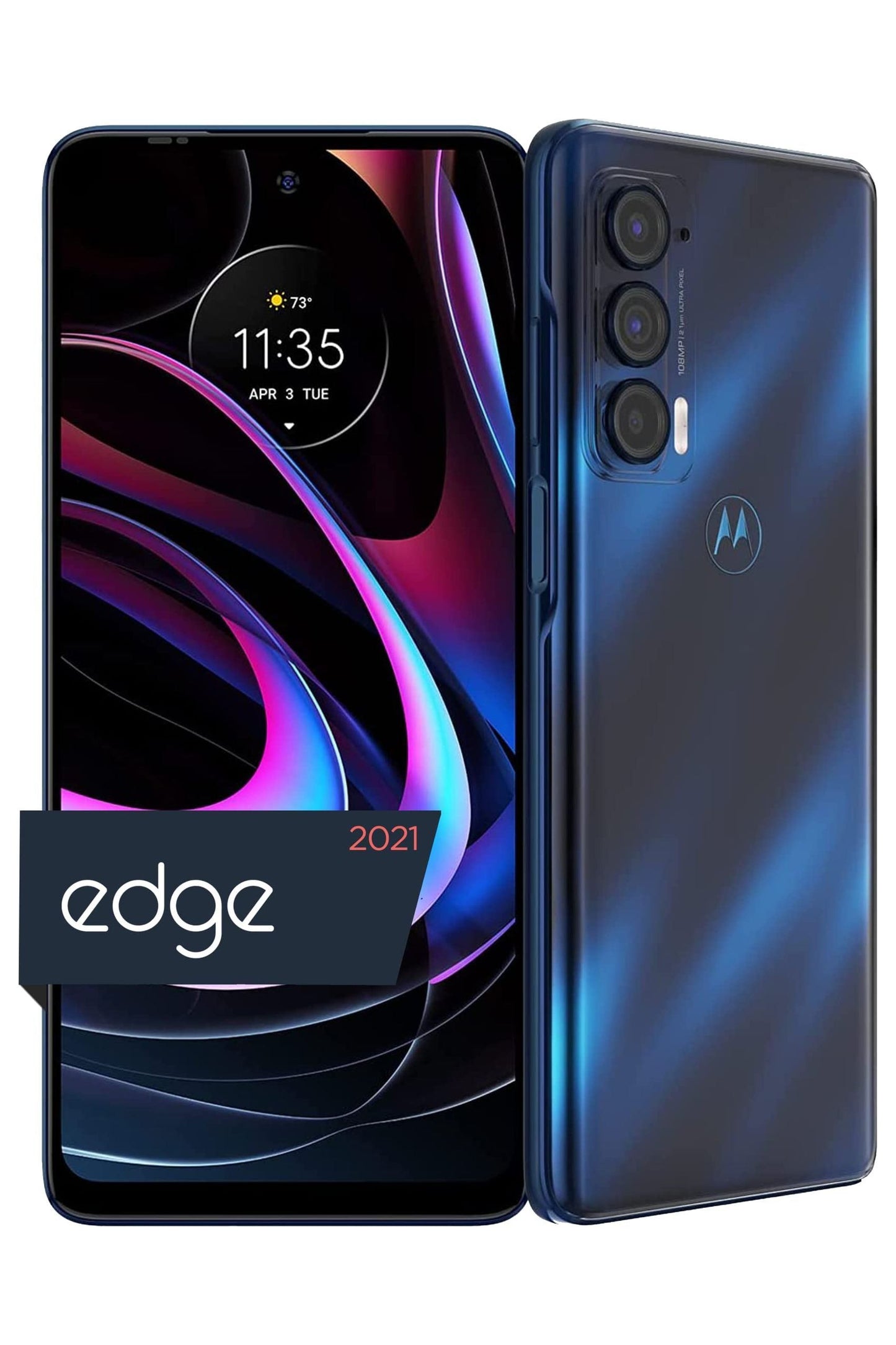 Motorola Edge | 2-Day battery | Unlocked | 8/256GB | 108MP Camera | Nebula Blue