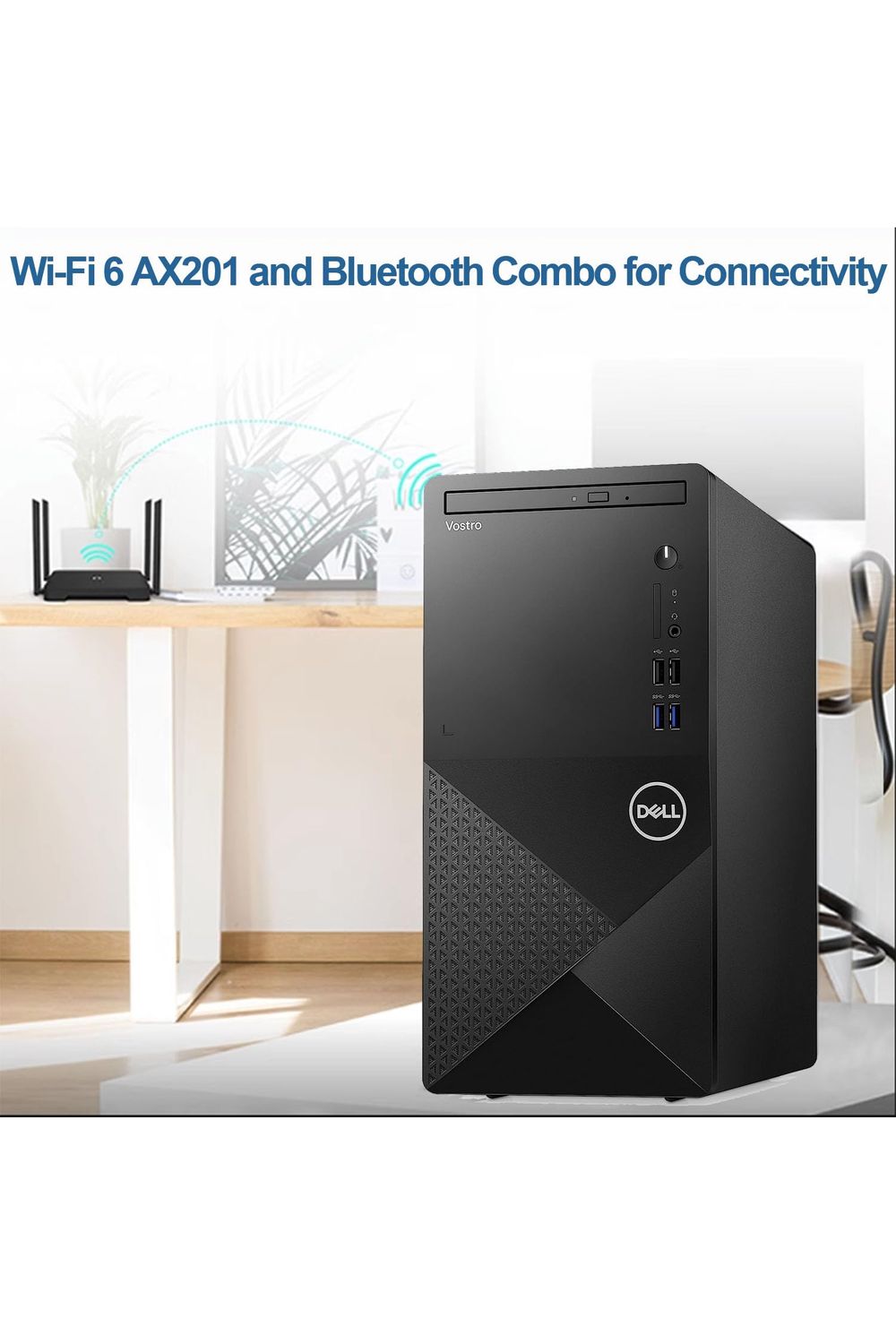 Dell Vostro 3910 Desktop Computer | 12th Gen Intel 4-Core Processor | 16GB DDR4 RAM | 256GB SSD + 1TB HDD | Intel UHD Graphics 730 | WiFi 6 |