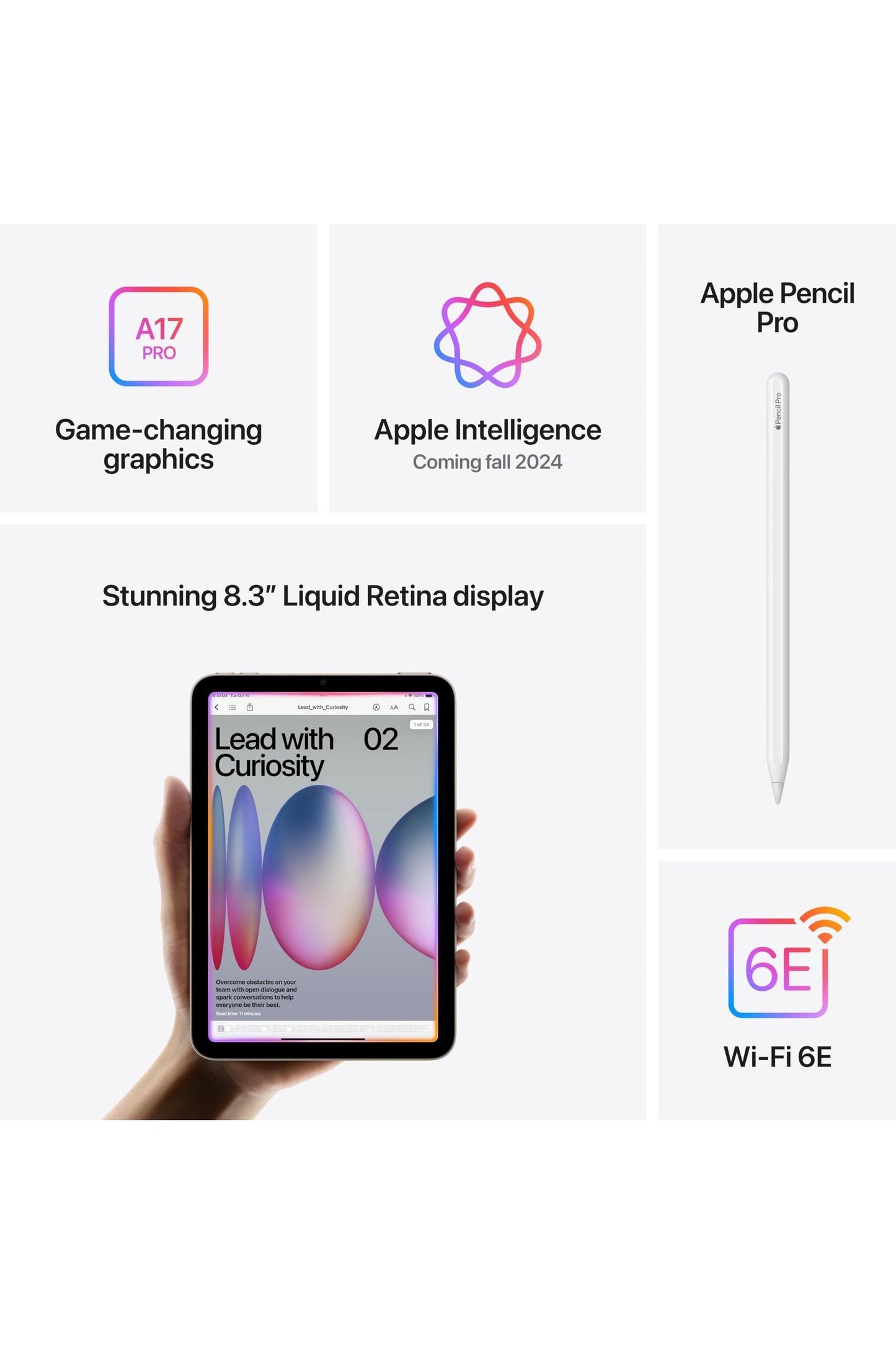 Apple iPad mini (A17 Pro): 8.3-inch , 128GB, Space Gray
