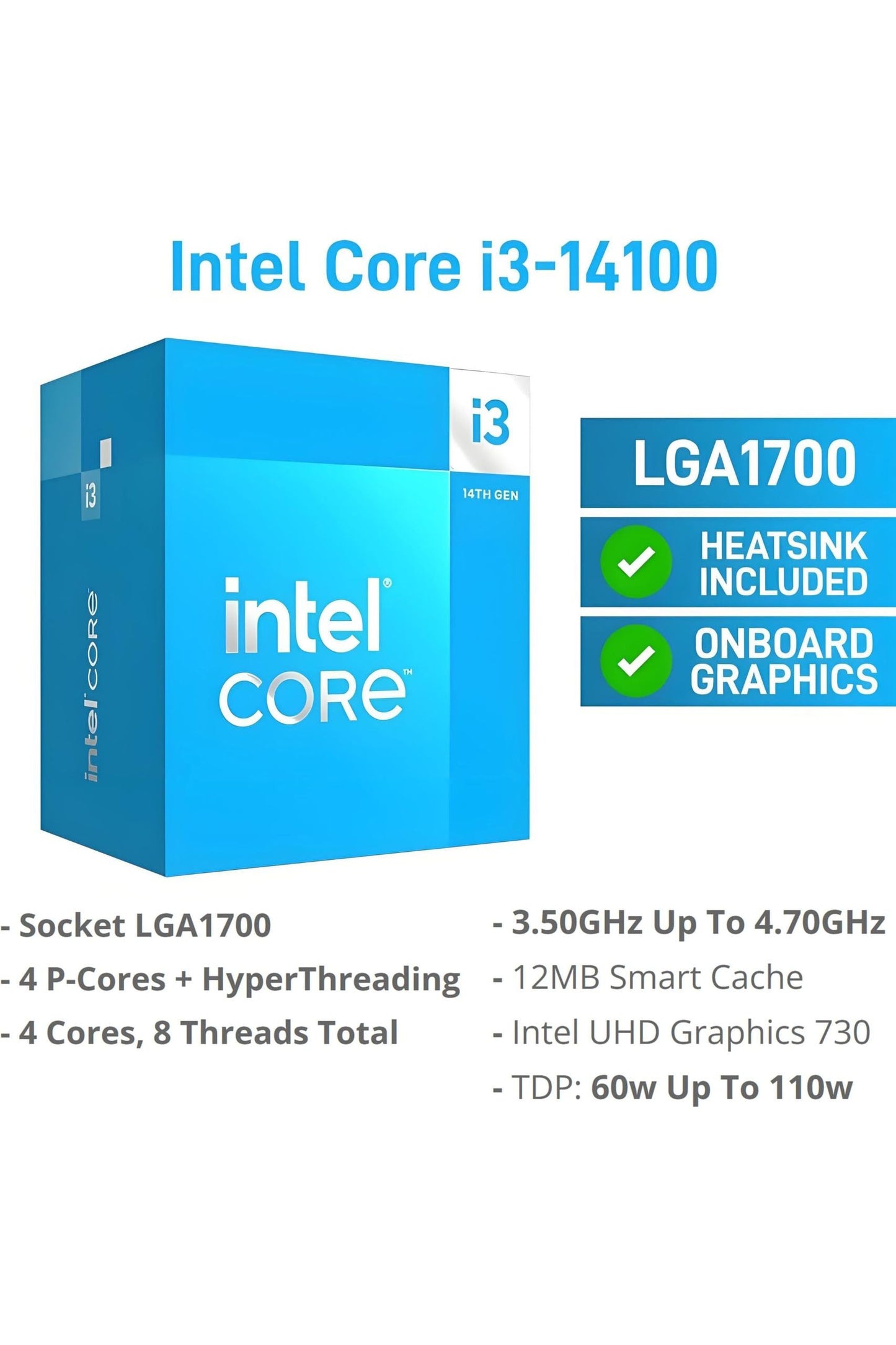 Dell Tower PC Desktop Computer 14th Gen Intel Core i3-14100 (Beat i5-12400), 32GB DDR5 RAM, 1TB PCIe SSD