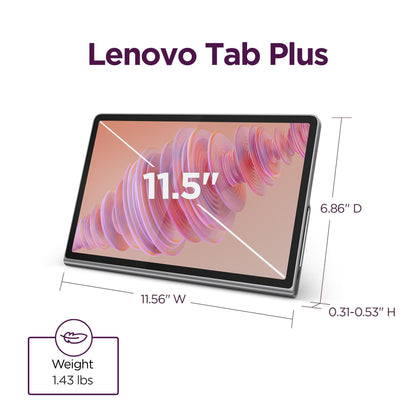 Lenovo Tab Plus - JBL® Speakers - 11.5" 2K Display - 8GB Memory - 128GB Storage - MediaTek™ Helio G99 - Folio Case Included - Luna Grey