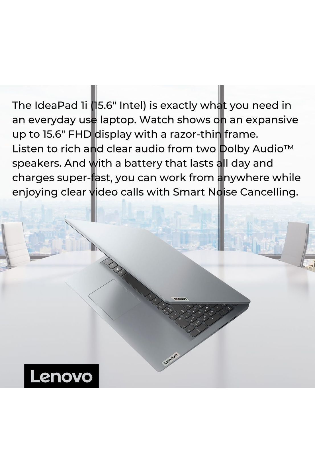 Lenovo IdeaPad 1 Student Laptop, 15.6" FHD Display, Intel Dual Core Processor, 12GB RAM, 512GB SSD + 128GB eMMC