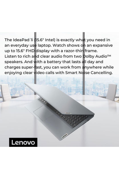 Lenovo IdeaPad 1 Student Laptop, 15.6" FHD Display, Intel Dual Core Processor, 12GB RAM, 512GB SSD + 128GB eMMC