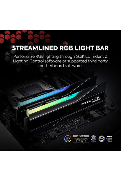 G.SKILL Trident Z5 Neo RGB Series (AMD Expo) DDR5 RAM 32GB (2x16GB) 6000MT/s CL30-38-38-96 1.35V Desktop Computer Memory