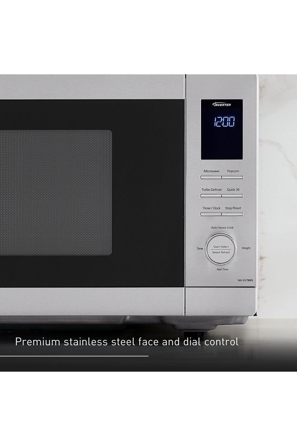 Panasonic NN-SV79MS 1.4 cu.ft Smart Inverter Works with Alexa Countertop Microwave Oven 1200Watt Power with Genius Sensor Cooking, Stainless Steel