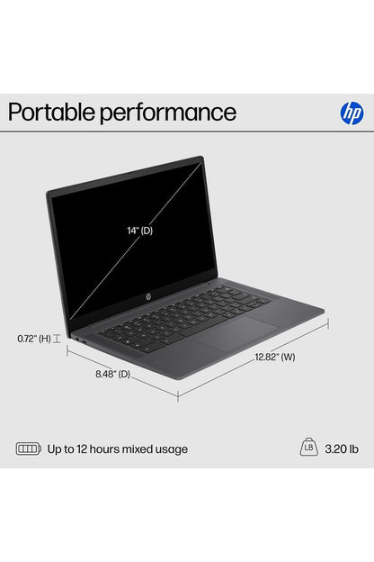 HP Chromebook 14 inch Laptop, HD Display, Intel Processor N100, 8 GB RAM, 128 GB UFS, Chrome OS