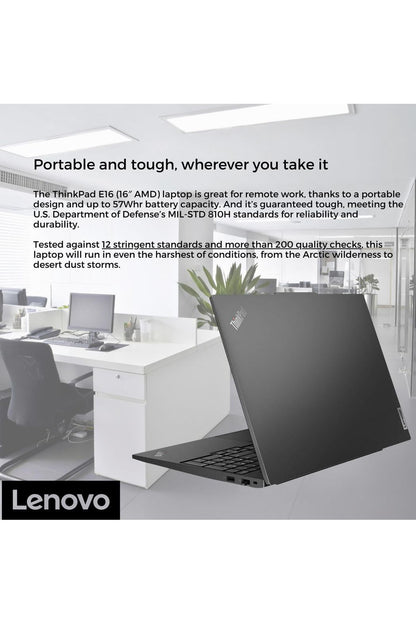 Lenovo ThinkPad E16 G2 Business Laptop Computer, 16" FHD+, AMD 8-Core Ryzen 7 7735HS (Beat i7-1360P), 32GB DDR5, 1TB PCIe SSD