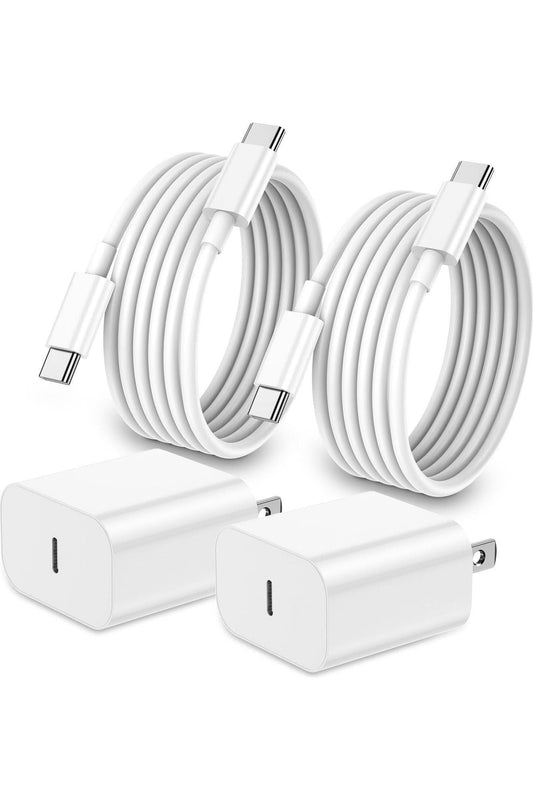 iPhone 16 15 Charger Fast Charging,20W Apple iPad USB C Fast Charger,2Pack 6ft USB C Wall Charger Block