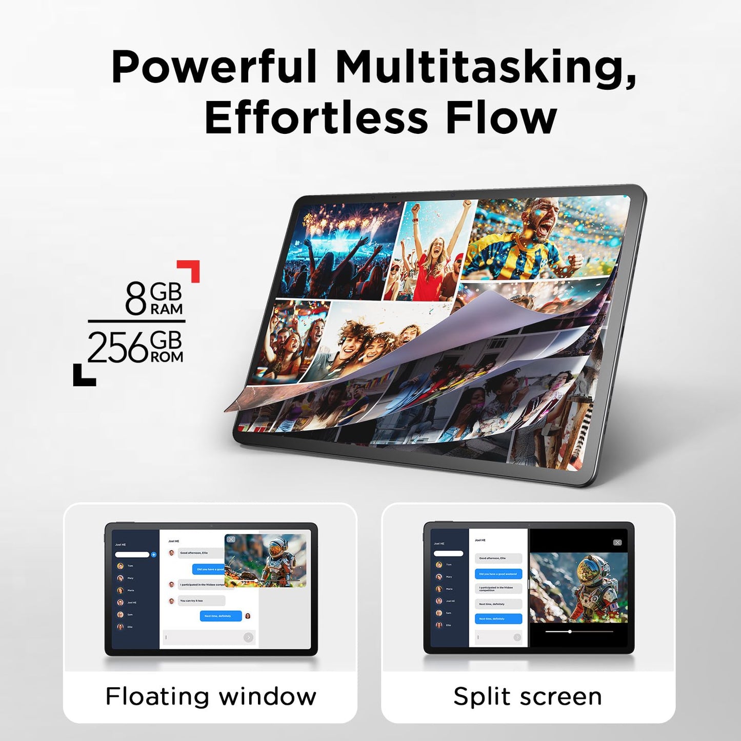 TCL Tablet, 14.3" 256GB Drawing Pad & Digital Notebook, Paper-Like Display, 8+8GB RAM, Gray