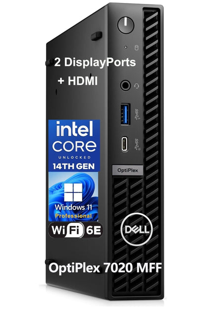 Dell OptiPlex 7020 MFF Mini Desktop, 7000 Micro Business Computer, 14th Gen Intel 14-Core i5-14500T (Beat i7-13700T), 16GB DDR5 RAM, 512GB PCIe SSD