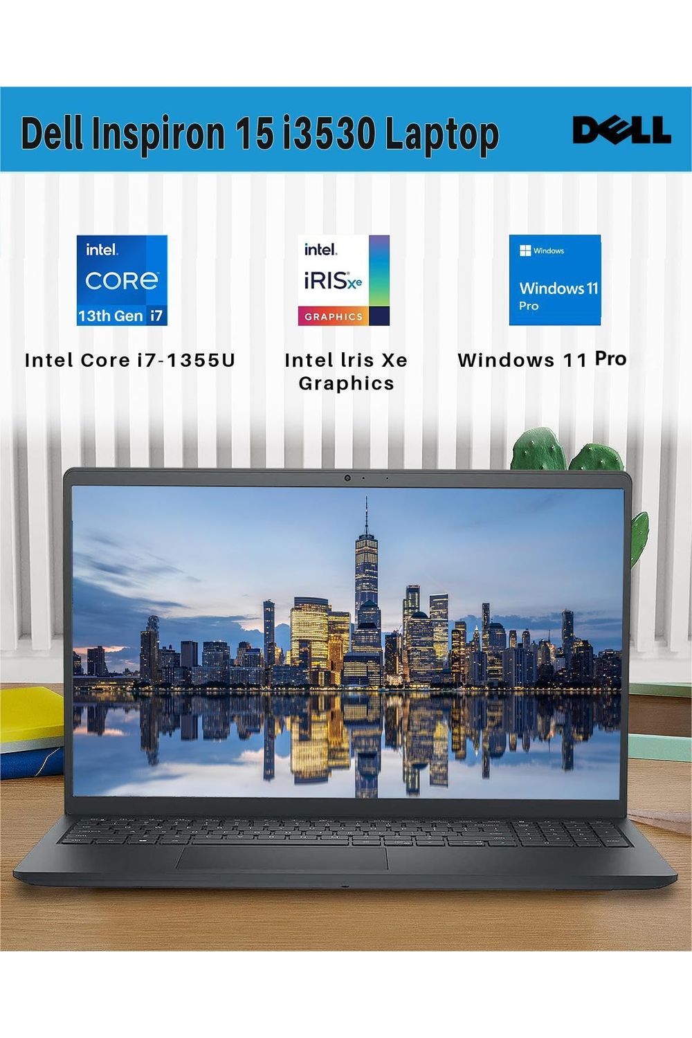 Dell Inspiron 15 Business Laptop, 15.6" FHD Touchscreen, Intel 10-Core i7-1355U, 32 GB RAM, 1 TB SSD