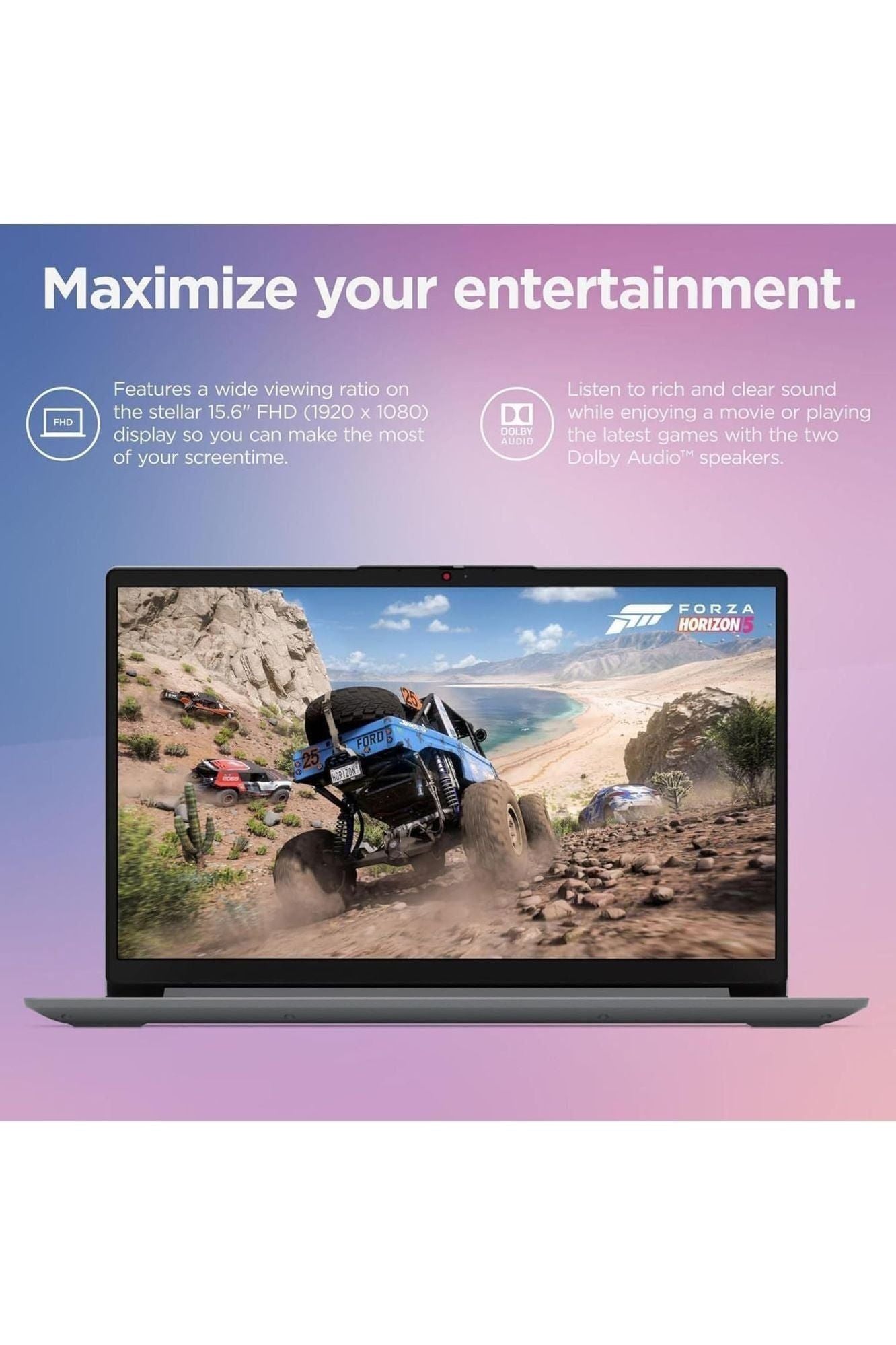 Lenovo IdeaPad 1i Laptop with Microsoft 365 Home and Business • 12GB RAM • 1TB Cloud Storage and 256GB SSD • Intel Core • 15 Anti-Glare Screen •