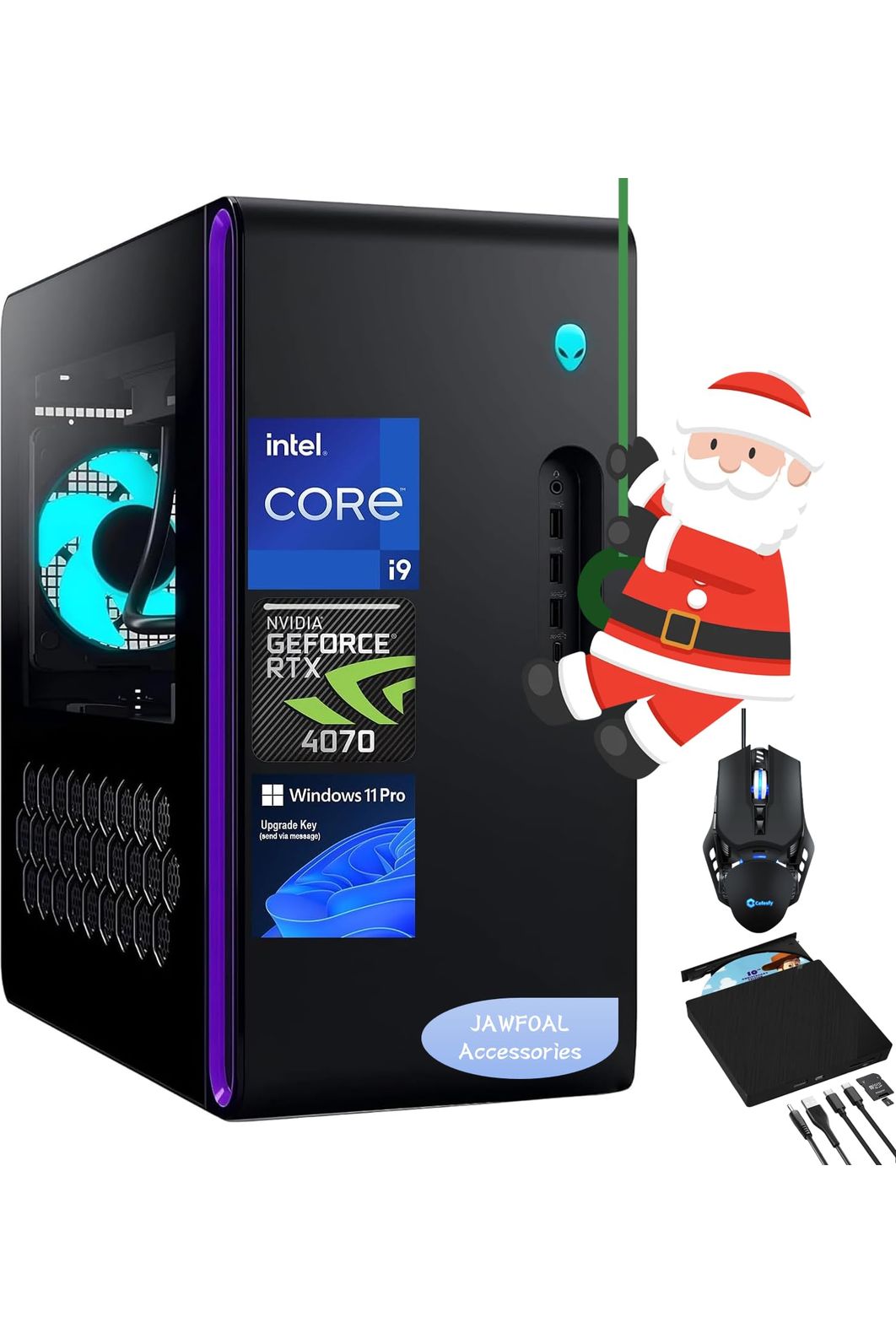Alienware Aurora R16 Gaming Desktop - 24-core i9-13900F, NVIDIA GeForce RTX 4070, 64GB DDR5 RAM, 2TB SSD, 1TB HDD