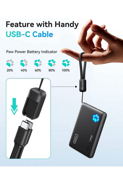 INIU Portable Charger, Lightest 10000mAh 45W PD Power Bank, USB C in&Out Fast Charging Battery Pack, External Phone Powerbank Compatible with iPhone 16 15 14 13 Samsung S22 S21 Google iPad etc