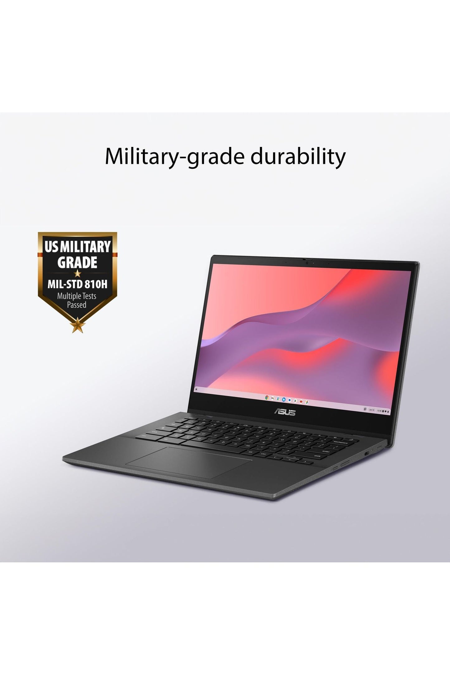 ASUS Chromebook CM14 Laptop, 14" MediaTek Kompanio 520, 4GB RAM, 64GB eMMC, ChromeOS, Gray
